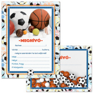 Ars Una: Labdás 10db-os meghívó szett borítékkal