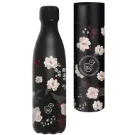 Ars Una: Flowery Black duplafalú fém kulacs díszdobozban 500ml