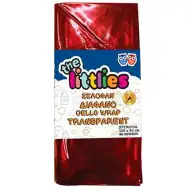 Átlátszó piros celofán csomagolópapír 70x100cm 2 ív