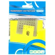 Spirit: Áttetsző sárga öntapadós oldaljelölő 75x75mm