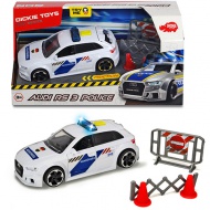 Rendőrségi Audi RS3, terelő felszereléssel fénnyel és hanggal - Dickie Toys