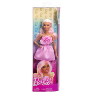 Barbie: Fashionista stílusos baba rózsás ruhában - Mattel