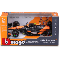 Bburago: McLaren Racing MCL38 (2024) F1 versenyautó fém autómodell 1/43 (Lando Norris #4)