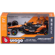 Bburago: McLaren MCL38 Miami Grand Prix 2024 F1 versenyautó fém autómodell 1/43 (Oscar Piastri #81)
