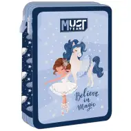 Luna: Must Team Believe in magic unikornis mintás 2 szintes töltött tolltartó