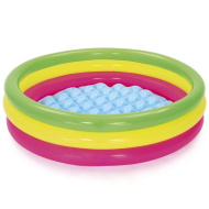 Bestway: Swim Squad™ háromgyűrűs felfújható színes pancsoló medence Ø 102x25 cm