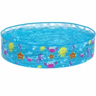 Bestway: Fill 'N Fun Sparkling Sea tengeri állatos merevfalú pancsolómedence, Ø 122 x 25 cm