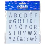 Nebulo: Betűk műanyag sablon lap