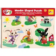 Bing és barátai 6db-os fa formaillesztő puzzle - Lisciani