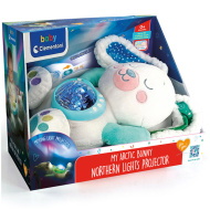 Plüss nyuszi északi fény projektor - Clementoni baby