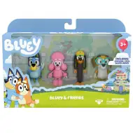 Bluey: Bluey és barátai 4 db-os játékfigura szett
