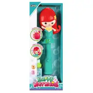 Sellő figurás buborékfújó készlet fény és hang effektekkel