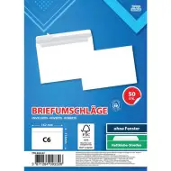 Spirit: Fehér boríték C6 11,4x16,2cm 50db-os csomag