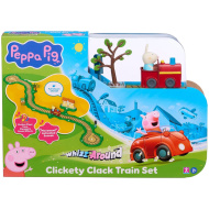 Peppa malac Whizz-Around Nyuszi Rebeka piros vonattal játékszett
