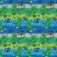 Gördeszkázó T-Rex mintás csomagolópapír 100x70cm