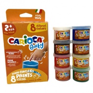 Baby ujjfesték szett különböző színekkel 8x50ml - Carioca