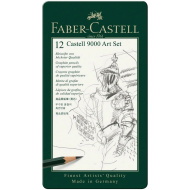 Faber-Castell: Castell 9000 Grafitceruza 12db-os szett fém dobozban