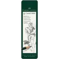 Faber-Castell: Castell 9000 Grafitceruza 6db-os szett fém dobozban