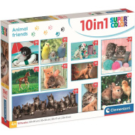 Állati barátok 10az1-ben super color puzzle - Clementoni