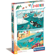 Élet a tengeren supercolor 2 az 1-ben puzzle 2x60db-os - Clementoni