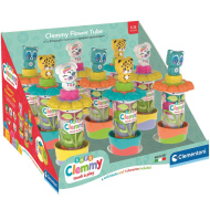 Clemmy: Puha színes építőkockák figurával virágos tárolóban 1db - Clementoni