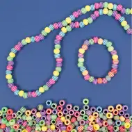 PlayBox: Csíkos, pasztell színű fűzhető gyöngyök 9mm 1550db