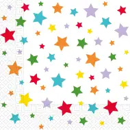 Csillagos papírszalvéta szett – 2 rétegű, 33x33 cm, 20db
