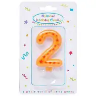 Csillagos számgyertya 2-es