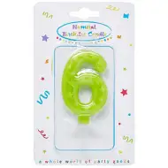 Csillagos számgyertya 6-os