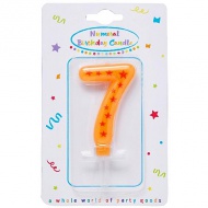 Csillagos számgyertya 7-es