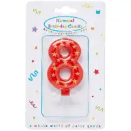 Csillagos számgyertya 8-as