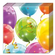 Csillogó lufik 2-rétegű papírszalvéta 20db