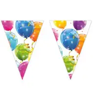 Csillogó lufik háromszög díszzászló