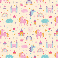 Cardex: Unikornisok és mesebirodalom mintás csomagolópapír 100x70cm