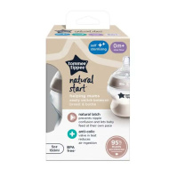 Tommee Tippee: Closer To Nature átlátszó cumisüveg 150ml  (0 hó+)