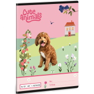 Ars Una: Cute Animals - Doggie 2. osztályos vonalas füzet A/5 16-32