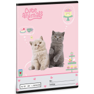 Ars Una: Cute Animals-tea party 2.osztályos vonalas füzet A/5 16-32