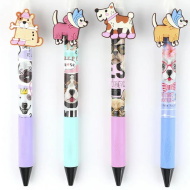 Nebulo: Darling Dogs kutya mintás radírozható nyomógombos zselés toll több változatban 1db