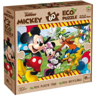 Mickey egér és barátai 2 az 1-ben 60db-os Eco puzzle és színező 70x50cm - Lisciani