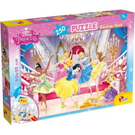 Disney Hercegnők 2 az 1-ben 250db-os puzzle és színező 50x35cm - Lisciani