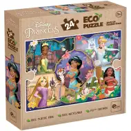 Disney hercegnők és állataik 2 az 1-ben 24db-os Eco mini puzzle és színező 35x25cm - Lisciani