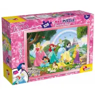 Disney Hercegnők szivárvány 2 az 1-ben 108db-os puzzle és színező 70x50cm - Lisciani