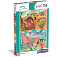 Disney Klasszisok Oroszlánkirály és Dumbo 2x20db-os Supercolor puzzle - Clementoni