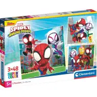 Disney Spidey 3x48db-os Supercolor puzzle - Clementoni
