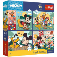 Disney Mickey egér és barátai – 4 x 88 db-os Premium Plus Kids puzzle – Trefl