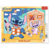 Disney Stitch a tengerparton 25db-os keretes puzzle - Trefl