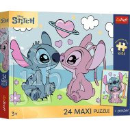 Disney Stitch és Angel 24 db-os Maxi puzzle - Trefl