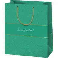 Szeretettel feliratos közepes méretű exkluzív ajándéktáska 18x10x23cm