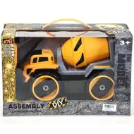 DIY szerelhető sárga mixerkocsi