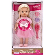 Dolls World: Magyarul beszélő Charlotte baba, rózsaszín ruhában
